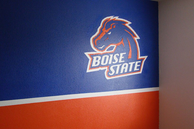 Boise State Broncos Mustang in Drywall and Painted